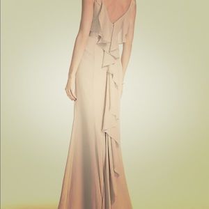 Long bridesmaid or prom dress yellow